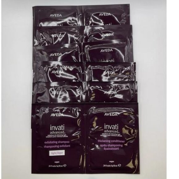 Lot of 6 Aveda Invati Advanced Exfoliating Shampoo Lt Conditioner .34oz 10ml ea - Picture 1 of 7